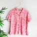 Columbia Tops | Columbia Tropical Short Sleeve Button Down Shirt | Color: Pink | Size: L