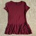 J. Crew Tops | Jcrew Wine Short Sleeve Tunic | Color: Red | Size: S