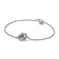 PANDORA Signature Bicolor Logo & Pavé-Gliederarmband aus Sterling Silber mit Zirkonia, Größe: 16cm, 592742C01-16