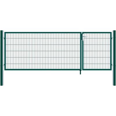 Doppelflügel Gartentor aditus Farbe: Grün, Größe: 80 x 350 cm Gartentür Zauntor Pforte Hoftor Image