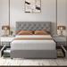 Lark Manor™ Abdurahim Velvet Storage Bed w/ 4 Drawers Upholstered/Velvet in Gray | 42.1 H x 55.4 W x 79.1 D in | Wayfair
