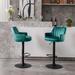 Everly Quinn Swivel Adjustable Height Stool Upholstered/Metal in Green | 20.08 W x 19.49 D in | Wayfair B93E2FB9075545F69841E6278623EF5E