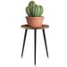George Oliver Round Etagere Walnut Plant Stand Wood/Metal/Solid Wood in Brown | 16 H x 11.8 W x 11.8 D in | Wayfair
