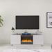 Living Room High Gloss TV Stand with Fireplace, have Heat and Flame Color Changes