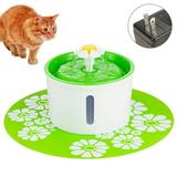 Cats and Dogs Drinking Fountains Cats and Dogs Pet Flower Drinking Fountains Automatic Silent Pet Drinking Fountains Drinking Fountains with Activated Carbon Filter with Floor Mats and Windows