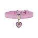 Heavy Duty Dog Collars Leather Dog Collar Pet Buckle Dog Chain Cute Pet Peach Heart Dog Collar Rope Cute Cat Collar Set