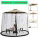 SHANNA Patio Umbrella Mosquito Net Universal Canopy Umbrella Mosquito Netting with Zipper Door and Adjustable Rope Fits 7-10FT Outdoor Umbrellas and Patio Tables