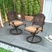 Haverchair 2 Piece Outdoor Bistro Dining Swivel Rocker Chair Set Cast Aluminum Dining Chairs
