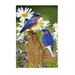 Evergreen Flag Bluebirds on Post Garden Linen Flag 12.5 x 0.2 inches