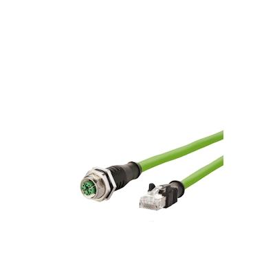 METZ CONNECT Verbindungsleitung M12 BU-RJ45 ST, 8-pol X-kodiert, gerade-gerade, 5 m Image