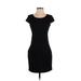 Gap Casual Dress - Sheath Scoop Neck Short sleeves: Black Print Dresses - Women's Size 4