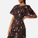 Anthropologie Dresses | Foxiedox Anthropologie Biella Black Floral Mini Dress. Sz S | Color: Black/Red | Size: S