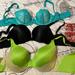 Victoria's Secret Intimates & Sleepwear | 3 Victoria Secret Bras. | Color: Black/Green | Size: 34e (Dd)