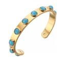 Kate Spade Jewelry | Kate Spade Turquoise Tag Along Cuff Bracelet | Color: Gold/Green | Size: Os