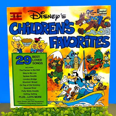 Disney Media | Disney’s Vtg 1979 Children’s Favorites Disneyland Vinyl Record Lp Vol Ii #1v8121 | Color: Blue/Yellow | Size: Approx 12”X12”
