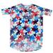 Lularoe Tops | Lularoe Irma Patriotic Red White Blue Stars Hi-Lo Short Sleeve T-Shirt Top Small | Color: Blue/Red | Size: S