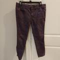 Free People Jeans | Free People Womens Size 29 Purple Dye Denim Jeans Diamond Print | Color: Purple | Size: 29