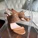 Kate Spade Shoes | Kate Spade Blocked Heels With Laser Cut Design | Color: Brown/Tan | Size: 8.5
