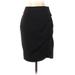 Express Casual Pencil Skirt Knee Length: Black Print Bottoms - Women's Size 2