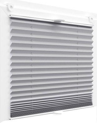 Plissee Faltrollo inkl. Klemmträger hellblau 115x120 cm Jalousie Image