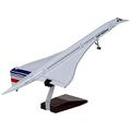 HZDJS 1:125 Concorde Model Air France Concorde Passenger Aircraft Model 19.7" French Aviation Concorde Aircraft Model Die-Cast Metal Simulation Finished Product Collection Gift,without lights