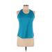 Marika Active Tank Top: Teal Activewear - Women's Size Medium