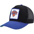 Men's Mitchell & Ness Black/Blue New York Knicks SOUL Truck It Trucker Snapback Hat