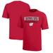 Youth Champion Red Wisconsin Badgers Stacked Logo Volleyball T-Shirt