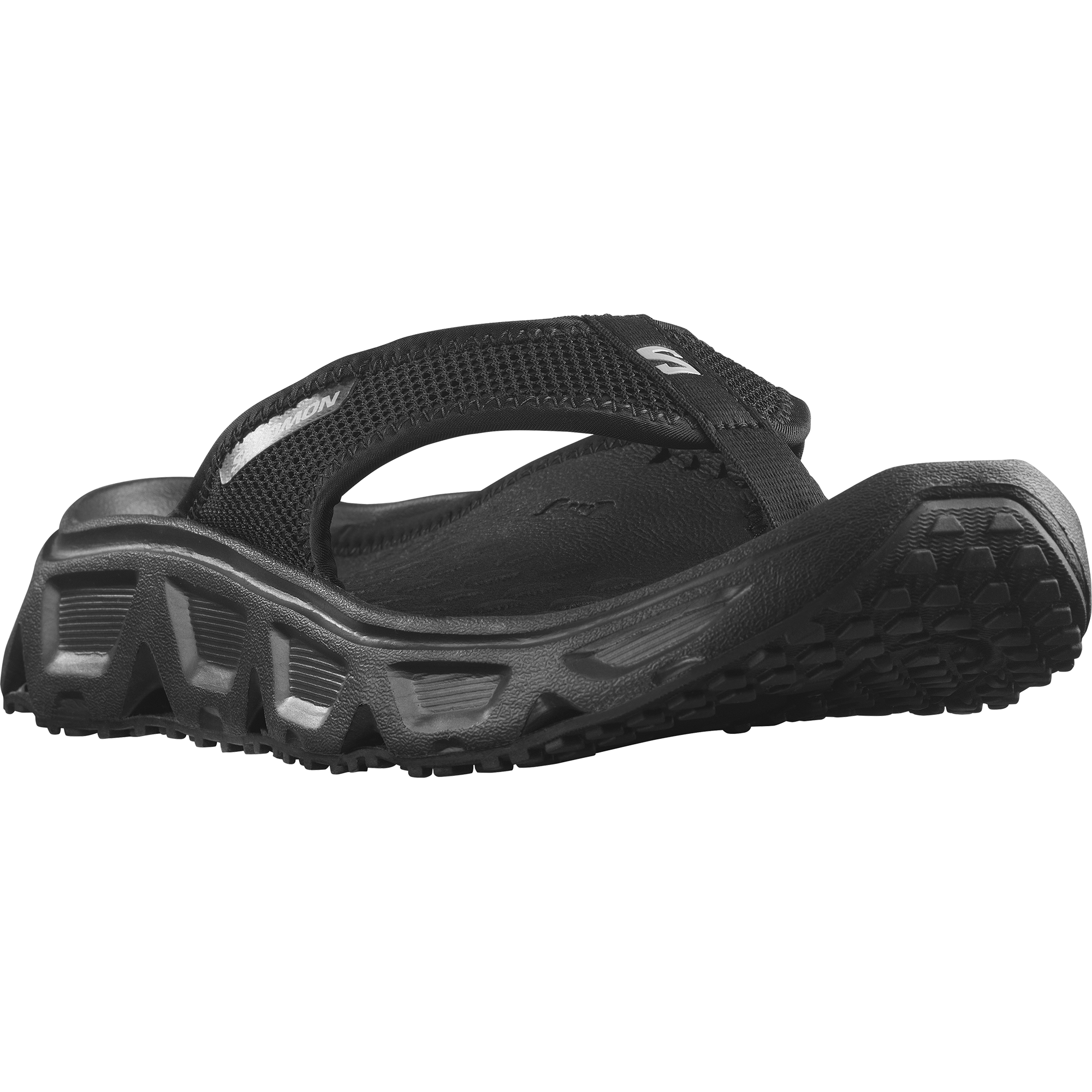 Zehentrenner SALOMON "REELAX BREAK 6.0", Gr. 43, schwarz, Textil, unifarben, Schuhe Badeschuh Zehentrenner, Erholungsschuhe