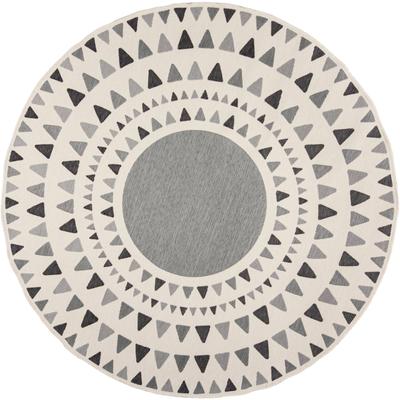 Teppich FLAIR RUGS "Shadow Ray", grau, H:2mm Ø:160cm, Kunstfaser, Teppiche, Outdoor geeignet Image