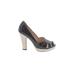 Cole Haan Nike Heels: Pumps Chunky Heel Cocktail Party Black Print Shoes - Women's Size 6 - Open Toe