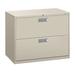 HON Brigade 36" Wide 2-Drawer Lateral File Cabinet Stainless Steel in Gray | 28 H x 36 W x 18 D in | Wayfair H682.L.Q
