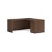 HON Mod L-Desk w/ Single Pedestal Wood/Metal in Brown/Gray | 29 H x 60 W x 66 D in | Wayfair HLPL6066LDESK1BBFSE1