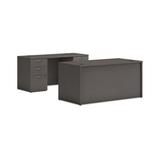 HON Mod Office Suite Wood/Metal in Brown/Gray | 29.5 H x 60 W x 24 D in | Wayfair HLPL6090EXEC4BBFLS1