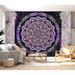 Bungalow Rose Peel & Stick Mandala Wall Mural - Stained Glass Mandala - Removable Wall Decals Vinyl | 135 W in | Wayfair