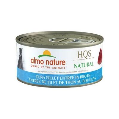 Almo Nature HQS Natural Tuna Fillet Entree in Broth Wet Dog Food, 5.5-oz can, case of 12
