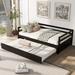 Multifunctional Twin or Double Twin Daybed with Trundle, Espresso
