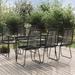 vidaXL Patio Dining Set Outdoor Dining Set Garden Table and Chair Set Black