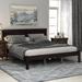 Modern & Rustic Queen Platform Bed with Headboard, Wooden Bed Frame with Wood Slat Support, Space-Saving/No Box Spring Needed
