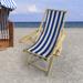 Beach Chair, Populus Wood Sling Chair, Folding Chaise Lounge Chair