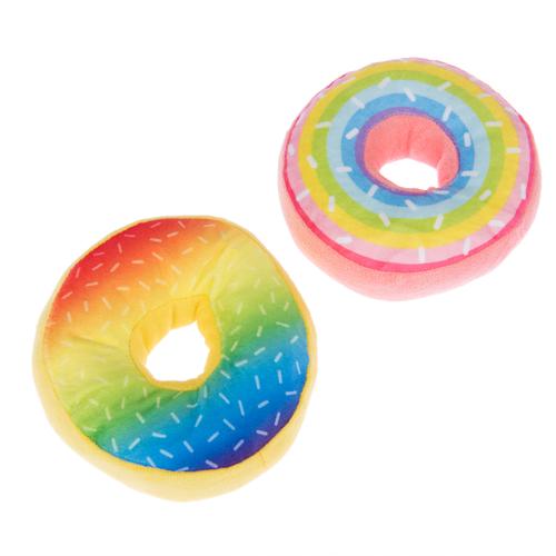 Hundespielzeug Squeaky Donuts Set – 2er Pack: Ø14cm