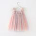 Lolmot 1-5T Toddler Girls Tutu Dress Colorful Star Sequins Ruffle Layered Princess Dress Summer Cute Sleeveless Fairy Dress Baby Girl Clothes on Clearance