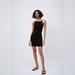 Zara Dresses | Black Bodycon High Neck Zara Dress | Color: Black | Size: S