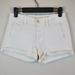 American Eagle Outfitters Shorts | American Eagle White Midi Shortie Shorts Size 00 Womens Super Stretch Denim | Color: White | Size: 00