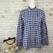 J. Crew Tops | J. Crew Sz 6 Pink Blue Gingham Check Popover Long Sleeve Shirt Top Blouse E9391 | Color: Blue/Pink | Size: 6