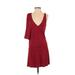 Haute Hippie Casual Dress - Mini: Red Dresses - Women's Size Small