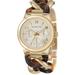 Michael Kors Accessories | Michael Kors Chronograph Watch Chain Gold & Tortoise Bracelet Extra Links Works | Color: Brown/Gold | Size: Os