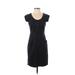 C. Luce Casual Dress - Sheath: Black Solid Dresses - Women's Size Small