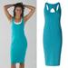Lululemon Athletica Dresses | Lululemon Go For It Ruched Back Cut Out Midi Dress Teal Ruched Blue | Color: Blue | Size: 10