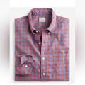 J. Crew Shirts | J. Crew Stretch Secret Wash Shirt In Organic Cotton Gingham S Nwt $69.50 Aa429 | Color: Blue/Red | Size: S